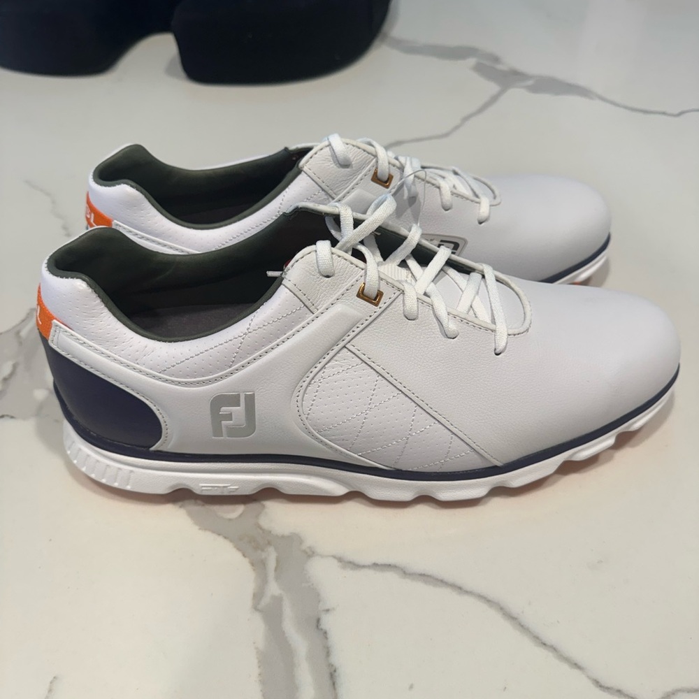 FootJoy PRO SL Men's White, orange and Navy golf Shoes